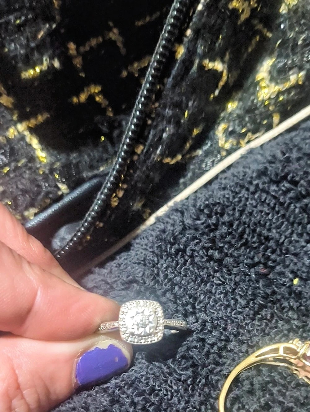 Silver Halo Ring Like New